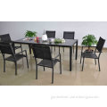 modern sling outdoor furniture dining table chair